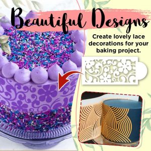 Cake stencils – Šablony na zdobení dortů (10 kusů) 03