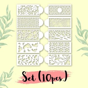 Cake stencils – Šablony na zdobení dortů (10 kusů) 03