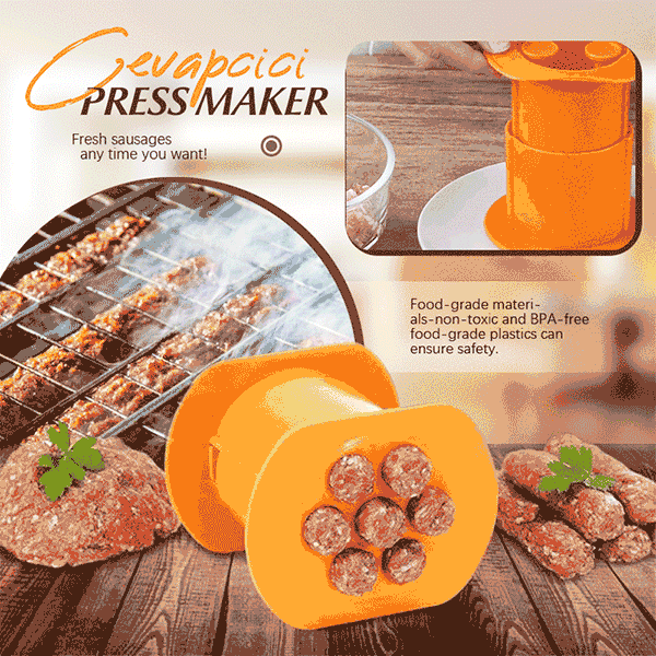 Meat Press Maker – Forma na čevabčiči a klobásy slider