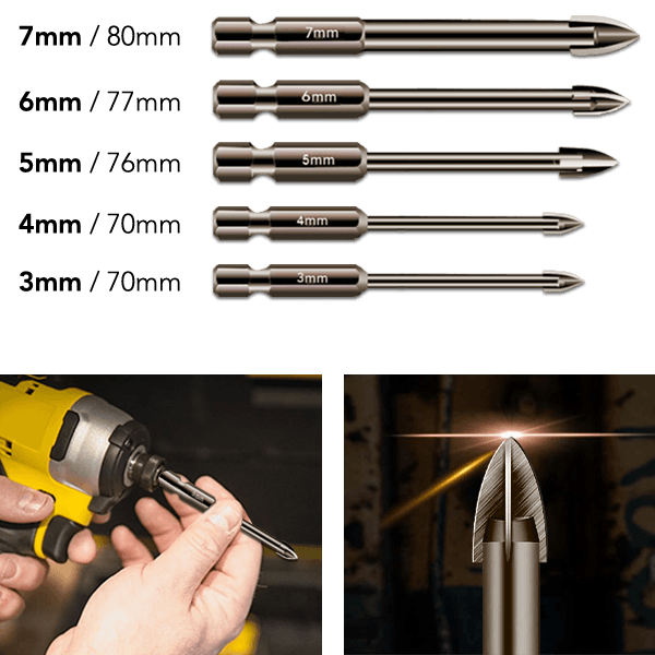 Univerzální víceúčelové vrtáky (5 kusů) slider