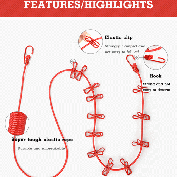 Stretchy Clothesline – Pružná šňůra na prádlo slider